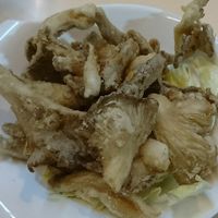 Deep Fried Organic Oyster Mushrooms - without sauce (sauce is not vegan)  at City Veggie in Kota Kinabalu