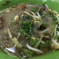 Mushroom rice noodle soup at Vegetarian Food in Phnom Penh