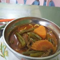 Mushroom veg curry with noodles at Vegetarian Food in Phnom Penh
