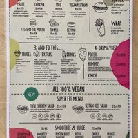 Menu as of 14/07-21 at Krowarzywa - Monte Cassino in Szczecin