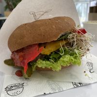 Tempeh Burger at Krowarzywa - Monte Cassino in Szczecin
