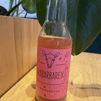 Rhubarb drink  at Krowarzywa - Monte Cassino in Szczecin