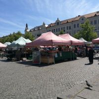 Market at Möllevångstorget in Malmo
