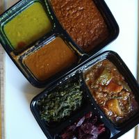 Vegetarian messob for two to-go (injera not pictured) at Demera in Chicago