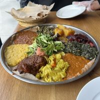 vegetarian bayanetu (9 vegan options in one!)  at Demera in Chicago