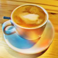 Flat White mit Hafermilch at smula in Berlin