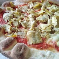 Capricciosa sans mozza at La Boule de Chrystal in Ottignies-louvain-la-neuve