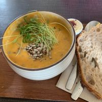 Carrot and sweet potato soup at Mama  in Reykjavik