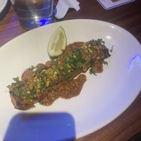 Leeks A La Plancha- 3/5, REALLY acidic, couldn’t have more than a few bites.   at Cosmica in Boston