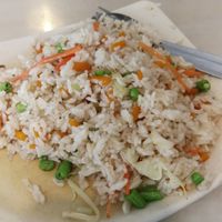 Pumpkin fried rice (omit mock meat) at Forever Green 長榮素食館 in Petaling Jaya