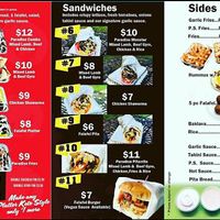 Menu at Pita Paradise in Bakersfield