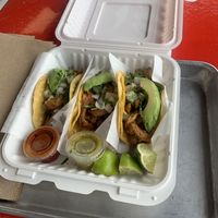 Soy curls tacos - yum!  at Hamburguesas El Gordo in Minneapolis