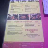 The vegan menu you get. at The Vegan Indian in Amsterdam