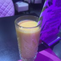 The mango yogurt drink. at The Vegan Indian in Amsterdam