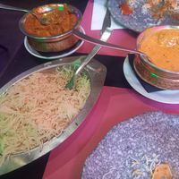 Vegan chicken massala (left) and butter chicken (right) at The Vegan Indian in Amsterdam
