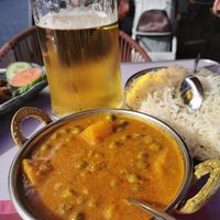Curry peas at The Vegan Indian in Amsterdam