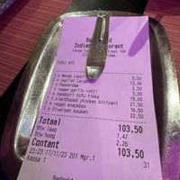 Total for 3  at The Vegan Indian in Amsterdam