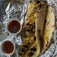 garlic naan (quite ok..)  at The Vegan Indian in Amsterdam