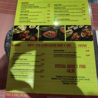 Menu at The Vegan Indian in Amsterdam