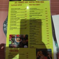Menu at The Vegan Indian in Amsterdam