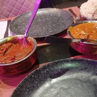 paneer vindaloo and butter chicken at The Vegan Indian in Amsterdam
