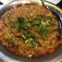 Baingan bharta (eggplant) at The Vegan Indian in Amsterdam