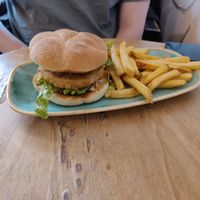Chick'n burger at Thrive in Cambridge