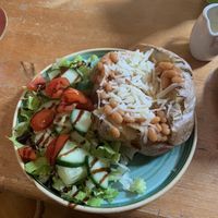 Jacket potato & salad (gf)  at Thrive in Cambridge