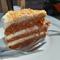 Vegan worteltaart at Vegan Pip's in Leeuwarden