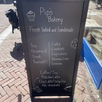 Called Pip's Bakery on the outdoor menu, Pip's Delicious inside   at Vegan Pip's in Leeuwarden