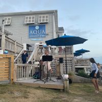 Listening to music at Aqua Bar with my husband  at AQUA Restaurant in Duck