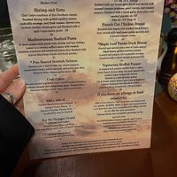 Vegan and Allergy options on menu at AQUA Restaurant in Duck