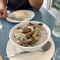 Tempe and Lotus stem soup  at Dok Bua Vegetarian - Lotus Vegetarian in Phuket