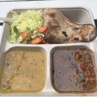 Vegan combo - two curries, roti, rice at Dosa Kitchen in Christchurch