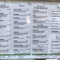 Menu. Vegan and vegetarian options clearly labelled.  at Le Levant in Lausanne