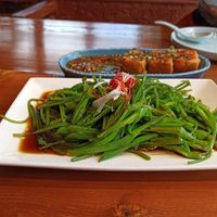 Blanched greens at V Sherry 云雪丽 - Yún Xuě Lì in Lijiang