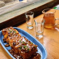 Tofu and rose wine (not sure if vegan) at V Sherry 云雪丽 - Yún Xuě Lì in Lijiang