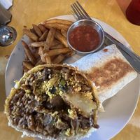 vegan breakfast burrito  at 821 Cafe in Richmond