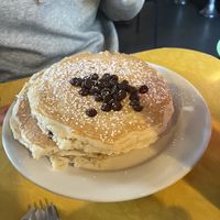 vegan chocolate chip pancakes  at 821 Cafe in Richmond