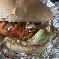 Buffalo style chicken sandwichh  at 821 Cafe in Richmond