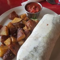 Tofu scramble breakfast burrito at 821 Cafe in Richmond