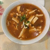 Spicy hot and sour soup  at Grasshopper Restaurant in Boston