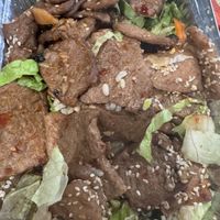 Spicy black bean seitan  at Grasshopper Restaurant in Boston