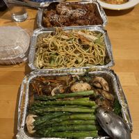 No name, house lo mein, hot and sour soup, and grasshopper supreme. Always delicious!  at Grasshopper Restaurant in Boston