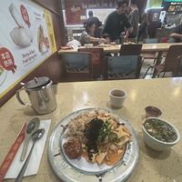 First plate of AYCE vegan Chinese buffet  at Grasshopper Restaurant in Boston