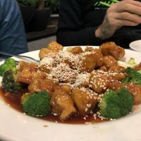Orange chicken at Grasshopper Restaurant in Boston