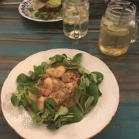 Čevabnoky and bramburger 😋 at VeggieDick in Mikulov