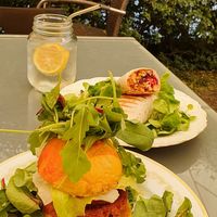 Beyond meat burger & tofu wrapp ❤❤❤ at VeggieDick in Mikulov