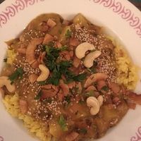 Rice with curry sauce (Rýže s kari omáčkou) at VeggieDick in Mikulov