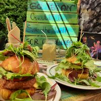 Beyond meat burgers and Rakytník lemonade!!!  at VeggieDick in Mikulov